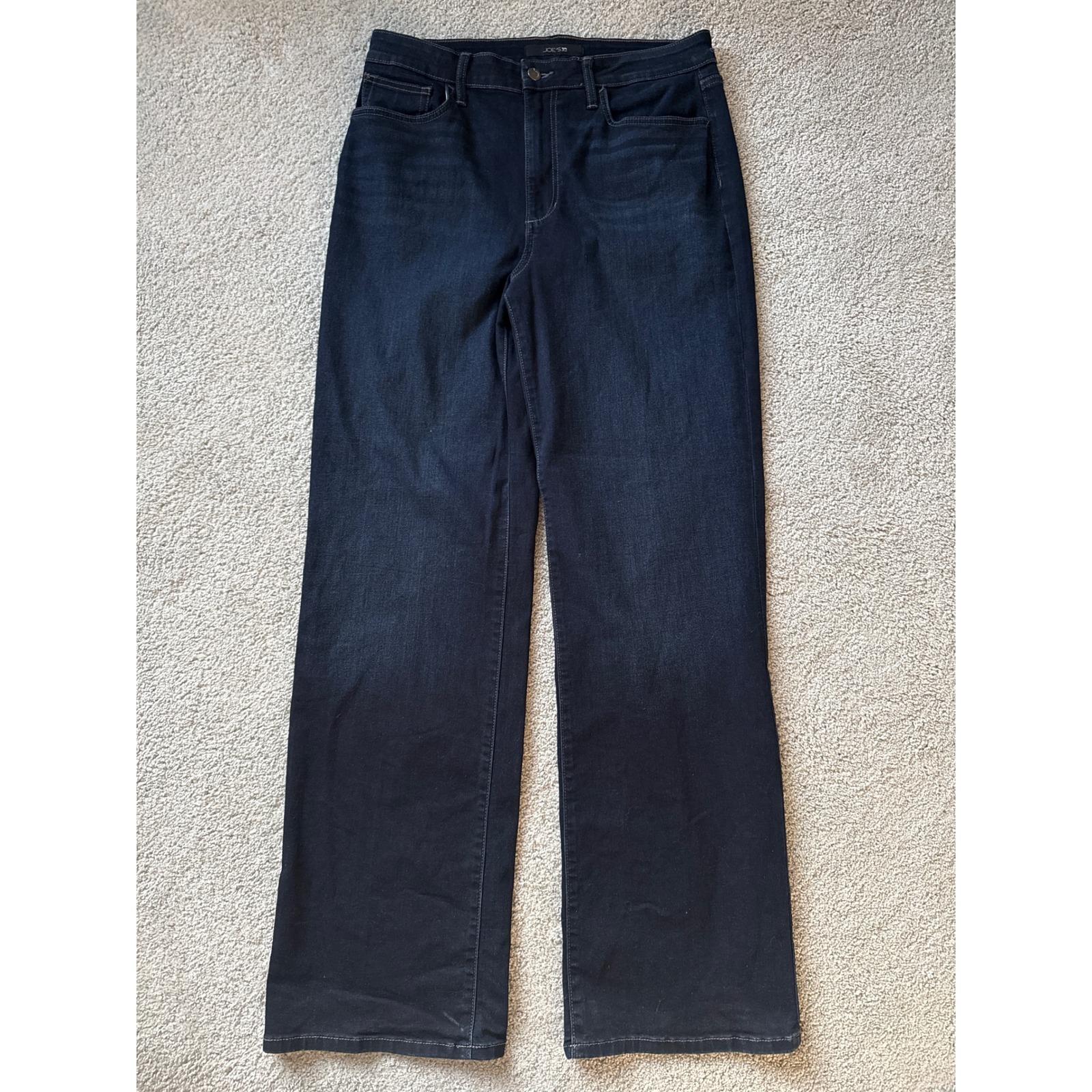 Joes Jeans Womens 31 High Rise Straight Bootcut Denim Dark Indigo Blue Jeans